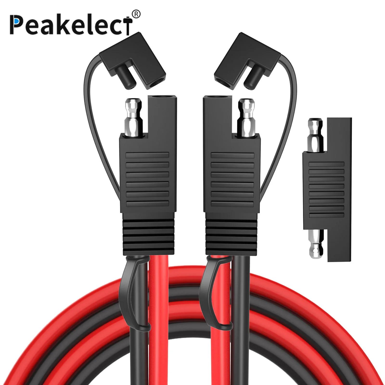 Peakelect T10073 SAE to SAE Extension Cable 10AWG Quick Disconnect WireSAE Polarity Reverse Adapter 0.3m/1m/2m/3m/6m